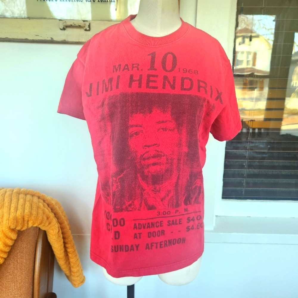 🎉Jimi Hendrix Voodoo Mens Shirt 1968 Tour Poster shirt Size Me